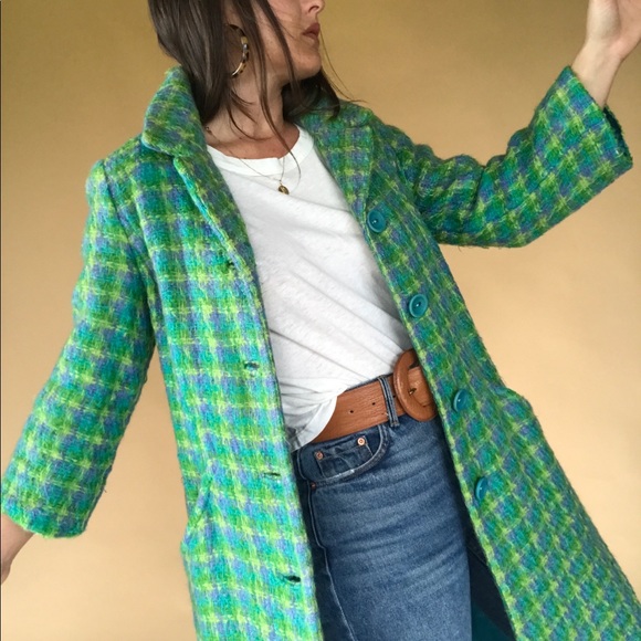 Vintage Jackets & Blazers - 60s plaid coat • size small